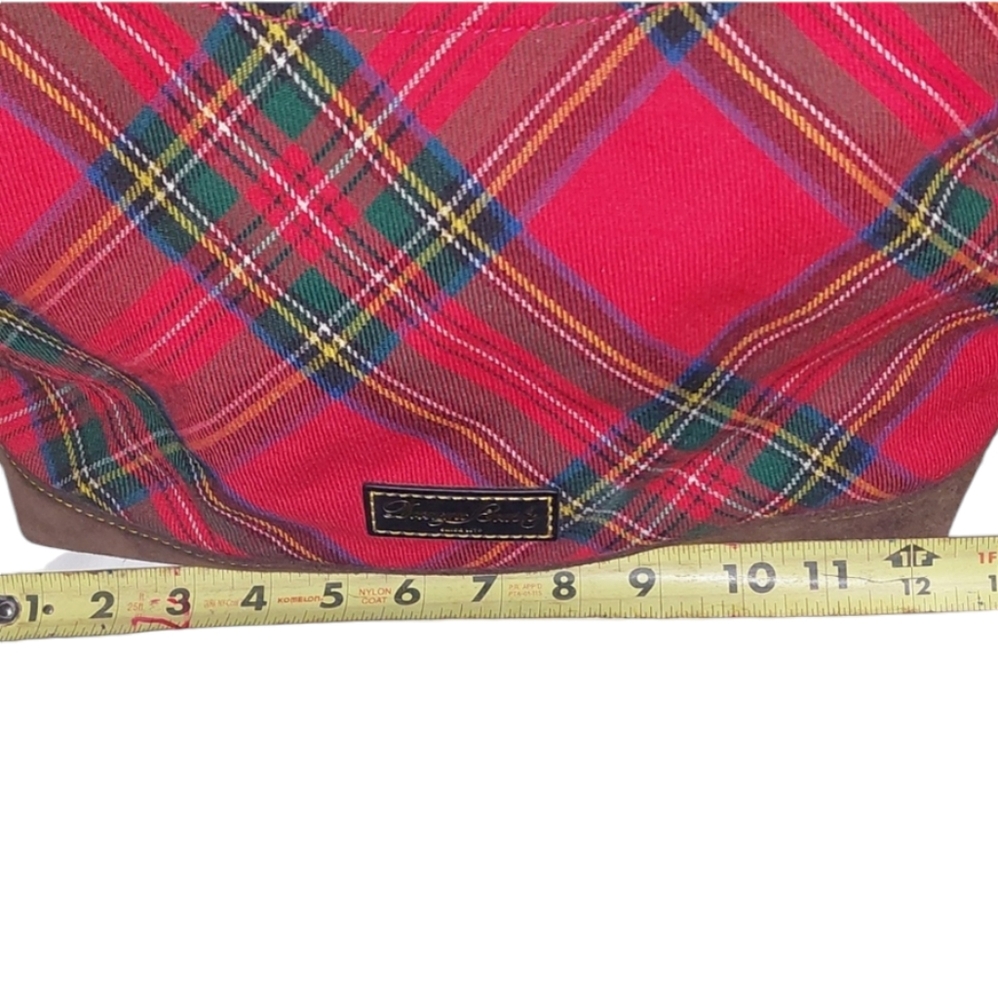 Dooney & Bourke Tartan Erica Women's Shoulder Bag Large - Red (BTART1479RDBL) - Picture 8 of 17